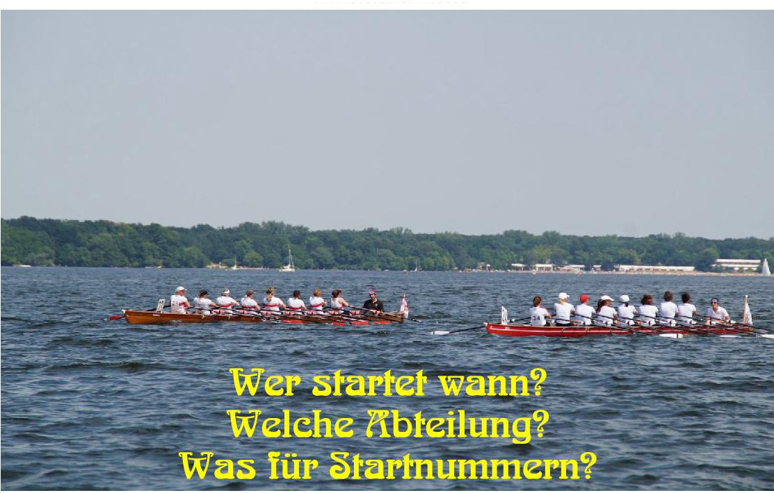 Rennaufstellung Achterregatta 2019
